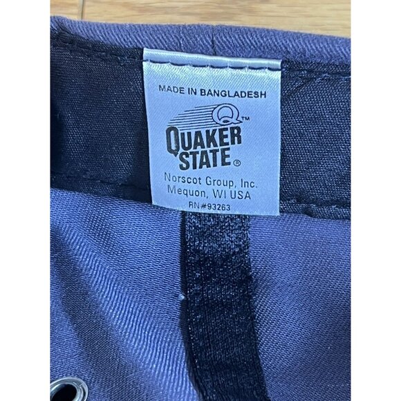 Vintage Quaker State Racing Checkered Flag Adjustable Gray Hat Cap NEW - Picture 6 of 6